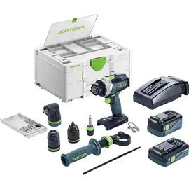 Festool TPC 18/4 5.0/4.0 I-Set/XL Quadrive inkl. 2 x 4,0/5,0 Ah + Koffer + Zubehör 577622