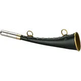Signalhorn Jagdhorn Rufhorn Nebelhorn 16cm 21cm 25cm Jagd Boot aus Messing, Grün, Golden (Grün, 21 cm)