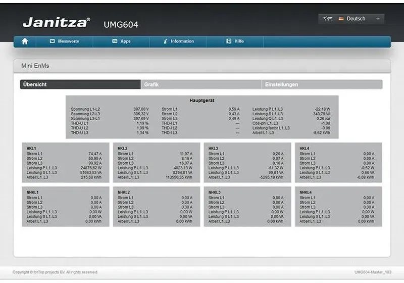 Janitza Electronic APP Mini EnMS APP Mini EnMS