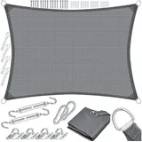 Kesser KESSER® Sonnensegel Sonnenschutz Windschutz HDPE Gewebe wasserabweisend & windabweisend 5-Fach quer vernäht robust & stabil Schattenspender Garten Balkon Terrasse