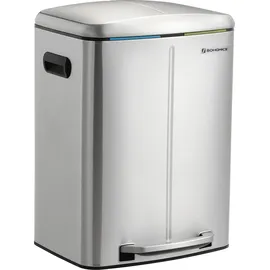 Songmics Mülleimer 2 x 20 l Silber