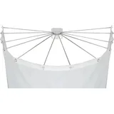 Wenko Duschschirm mit 12 Armen, Duschspinne als Duschvorhang, Duschvorhanghalter, 96 x 10,5 x 72 cm, Weiß