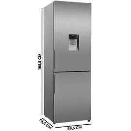 Cecotec Bolero CoolMarket Combi 322i Kühl-Gefrierkombination (322 l, 1855 mm hoch, Silber)