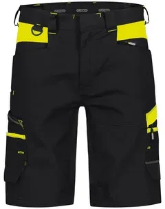 LOGIX - MANILA Arbeitsshort, schwarz/warngelb, Größe 52 - warngelb - 52