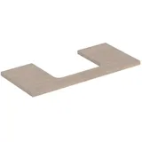 Geberit One Waschtischplatte, Ausschnitt mittig, für Aufsatzwaschtisch, 105x3x47cm, Eiche Melamin