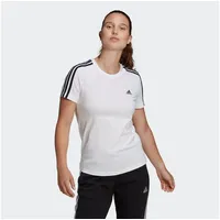 adidas LOUNGEWEAR Essentials Slim 3-stripes Tee T-Shirt Damen weiss, S