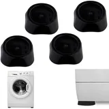 Relaxdays Schwingungsdämpfer Waschmaschine 4er Set, rutschfeste Antivibrationsfüße, universal, schwarz