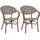 pemora Gartensessel 60 x 60 x 120 cm braun 2 St.