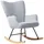 Beliani Schaukelsessel ARSET Cord 70 x 100 x 80 cm Hellblau