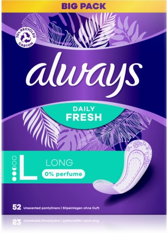 Always Daily Fresh Long Slipeinlagen Nicht parfümiert 52 St.