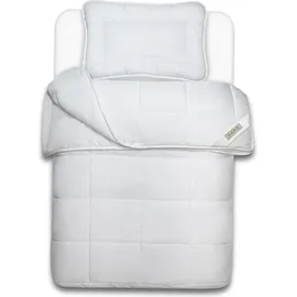 Julido Kinderbett Set Microfaser Set 100x 135 40x60 + Weiß,