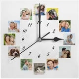 Personalisierte Foto Wanduhr, Personalisierte Quadratische Uhr mit Foto Text, Benutzerdefiniert Wanduhren mit Foto zum Küche Schlafzimmer Wohnzimmer, Jahrestag Geburtstag Hochzeits Dekorative Geschenk