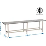 Simonrack Garderobenbank Grau 150 Cm Metall
