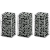 vidaXL Gabionen-Set 3-tlg. 25 × 25 × 50 cm