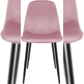 CLP Esszimmerstuhl Maryam, rosa/Samt