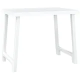 vidaXL Campingtisch Weiß 79x56x64 cm PP Holzoptik