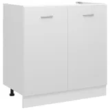 vidaXL Spülenunterschrank Weiß 80x46x81,5 cm Holzwerkstoff