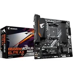 GIGABYTE Mainboard "B550M AORUS ELITE AX Mainboard – AMD Ryzen 5000 CPUs, 5+3 Phasen VRM", schwarz, B:27,00cm H:7,10cm T:27,80cm, Mainboards