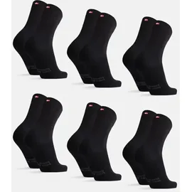 Danish Endurance COTTON CREW SOCKEN 6-Paar Schwarz 43-47