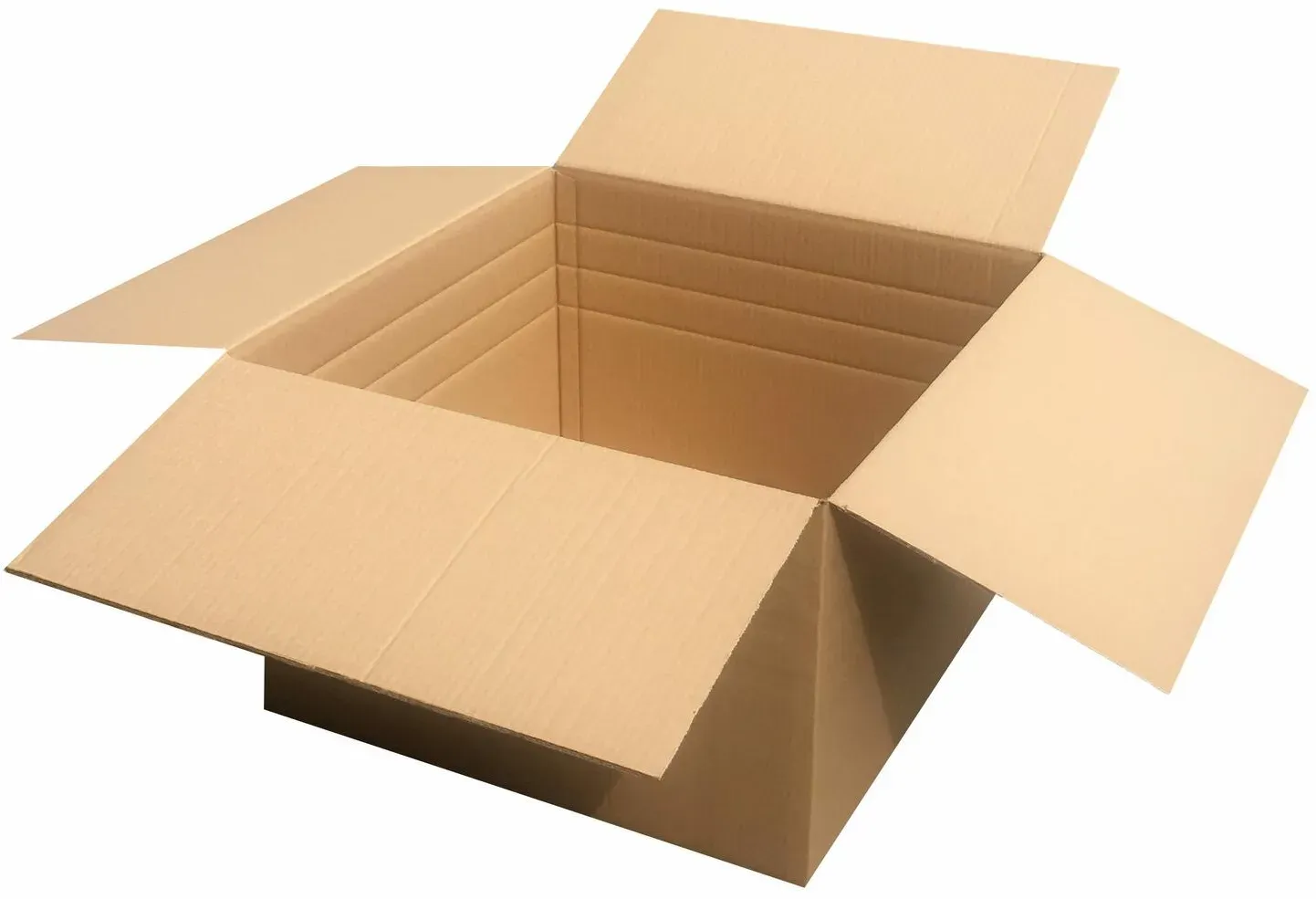 Faltkarton  550x550x(200)-350mm mit variabler Höhe 2-wellig braun