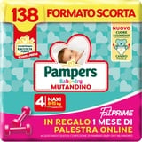 Pampers Baby Dry Höschen & Fit Prime Maxi, Größe 138 Windeln, Größe 4 (8-15 kg), 1 Monat Online-Fitnessstudio gratis