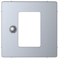 Merten Zentralplatte f.Univ. Temperaturregler-Eins. m. Touch-Display, System Design, Edelstahl lack.