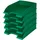 Leitz Briefablage in Premium-Qualität, Stapelbare Ablagefächer als Schreibtisch-Organizer, Kombinierbar mit Plus-Serie, grün (A4)