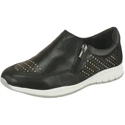Slipper LEI BY TESSAMINO "Teresa", Damen, Gr. 38, schwarz, Leder, casual, Schuhe, mit auffälligen Metall-Nieten