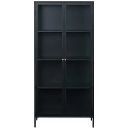 Esszimmer Vitrinenschrank in Schwarz 90 cm breit