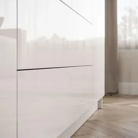 lookway Kleiderschrank AUREL 4D2SZ 4-türig Holznachbildung hochglänzend weiß