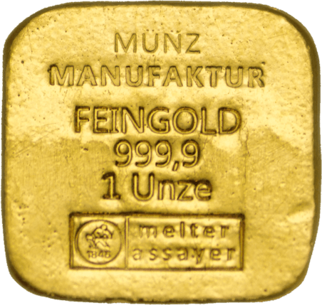 1 Unze Goldbarren MünzManufaktur Quadratform