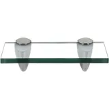 VINGO Glasregal Wandregale mit Halterung Glasboden Badregal Bad Ablage Glasablage Regal Glas Badablage Glasscheibe Halterung Regale Klarglas