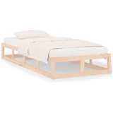 vidaXL Massivholzbett 90 x 200 cm Braun