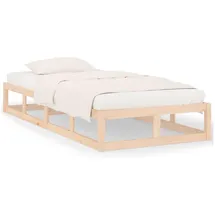vidaXL Massivholzbett 90 x 200 cm Braun