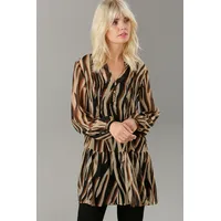 Aniston SELECTED ANISTON SELECTED, Damen, Gr. 40, braun (schwarz, braun, hellbraun), Chiffon, Obermaterial: 100% Polyester. Futter: 100% Polyester, gemustert, animal-print, bedruckt, transparent, modisch, lässig geschnitten ca.