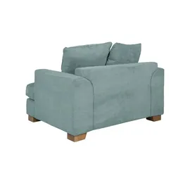 Soho Sessel Franka Webstoff 136 x 87 x 103 cm Grün mit Kissen