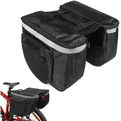 Fahrradtaschen Double 28L Schwarz MTB/Rennrad/Citybike SCHWARZ 28 LITER