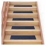 vidaXL Stufenmatten Selbstklebend 30 Stk. Grau Blau 76x20cm Rechteckig