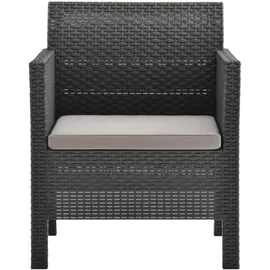 vidaXL Garten-Lounge-Set 2-tlg. anthrazit