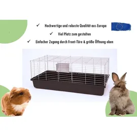 ollesch Kleintierkäfig Rabbit 120 x 59 x 50 cm schwarz