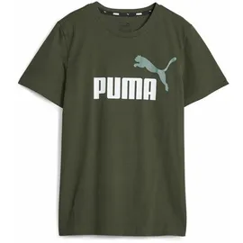 Puma Kurzarm-T-Shirt für Kinder Puma Ess+ 2 Col Logo Dunkelgrün - 9-10 Jahre