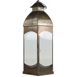 Chic Antique Laterne Schimmer, H54/L16/B16 cm, antik messing