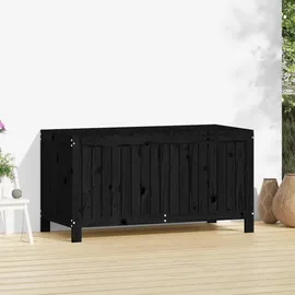 furnicato Gartentruhe 121 x 55 x 64 cm Schwarz