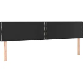vidaXL Boxspringbett mit Matratze Schwarz 180x200 cm Kunstleder