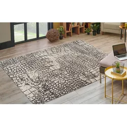 Teppich KAYOOM "Davis 325", grau, B:160cm H:12mm L:230cm, Polyester, Teppiche, edles Design, pflegeleicht, neutrale Farben