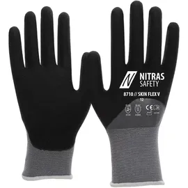 AS Arbeitsschutz GmbH NITRAS® SKIN FLEX V, Montagehandschuhe, grau / schwarz 7