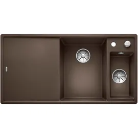 Blanco Axia III 6 S-F rechts cafe + Excenterbetätigung + InFino + Holzschneidbrett