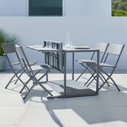 Loungeset Mario Grau Metall/Kunststoff Modular
