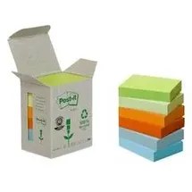 Post-it Haftnotizen Recycling, 38 x 51 mm, 6-farbig