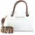 Valentino Alexia Shopper Kunstleder Weiß/Braun